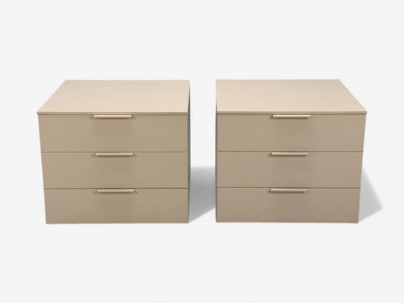 Guilio Cappelini, Cream Matte Lacquer, Nightstands, Italy, 2010s - 5