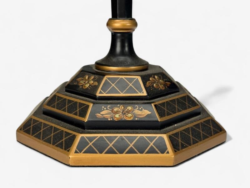 Chinoiserie, Painted Wood, Gilt, Ebonized Table Lamps, USA, 1970s - 5