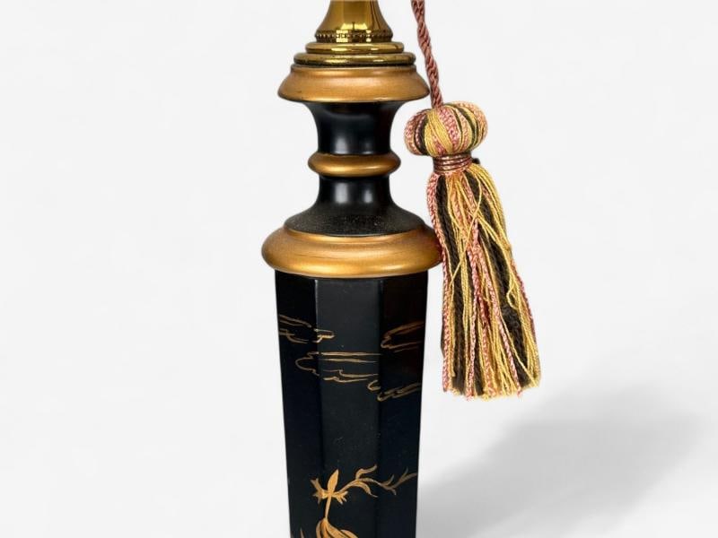 Chinoiserie, Painted Wood, Gilt, Ebonized Table Lamps, USA, 1970s - 6