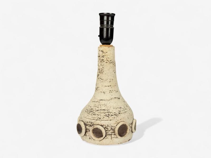 Danish Modern, Crackle Stoneware, Table Lamp, Denmark, 1970s - 4