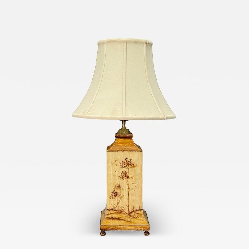 Chinoiserie, Painted Wood, Brass, Table Lamp, USA, 1960s (1 of 9)