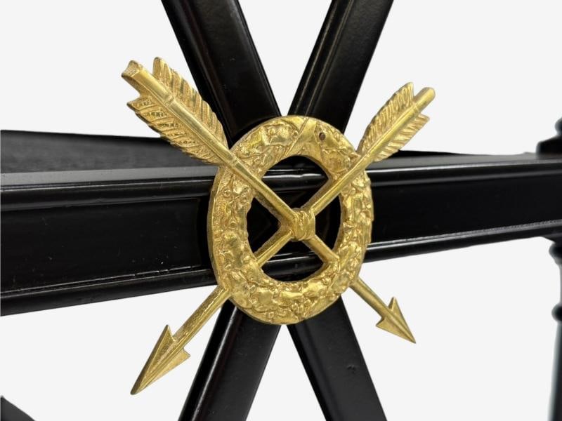 Federal Style, Painted Wood, Cane, Ebonized Bar Cart, USA, 1970s - 7