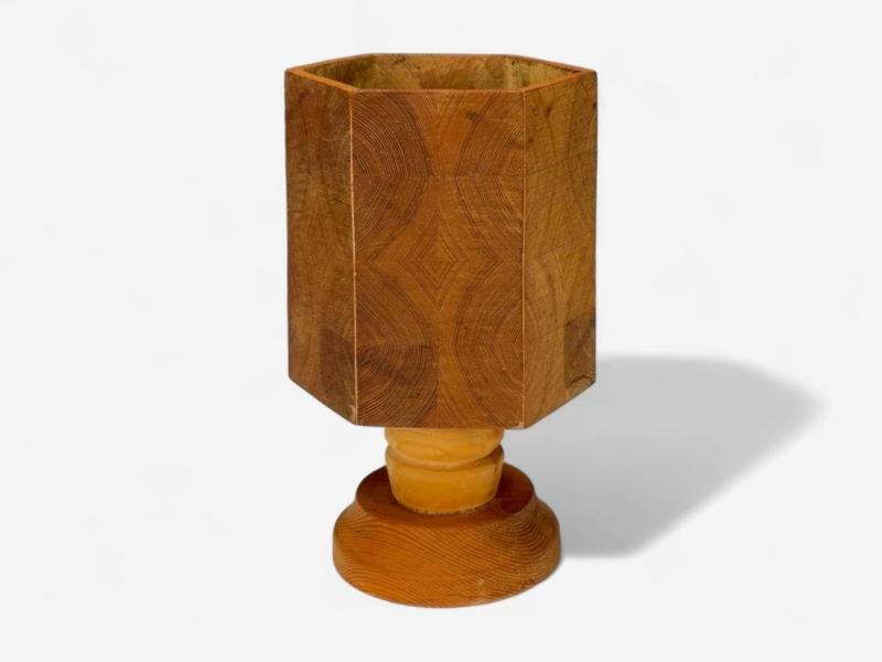 Swedish Modern, Pine, Table Lamp, Sweden, 1970s - 2