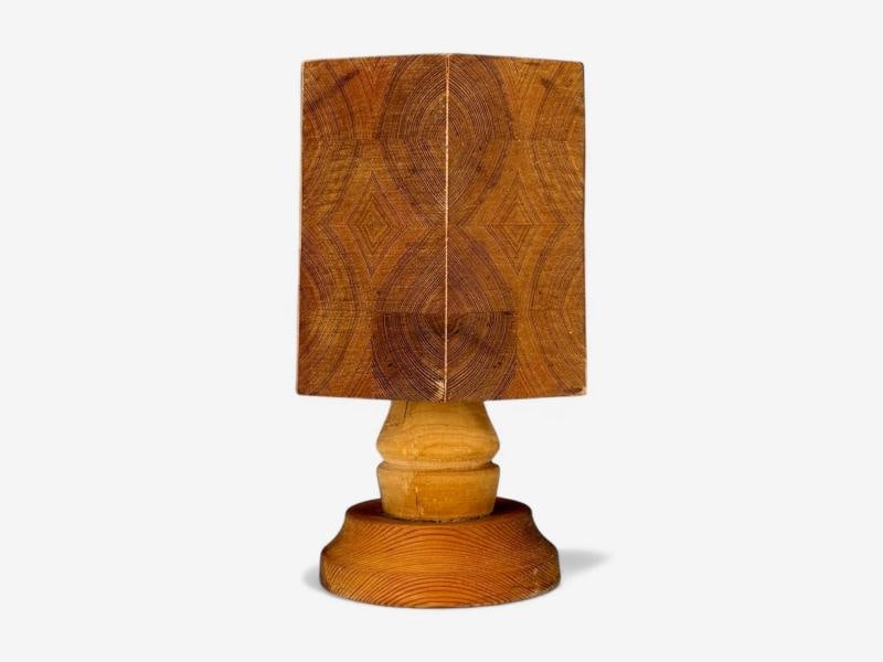 Swedish Modern, Pine, Table Lamp, Sweden, 1970s - 3