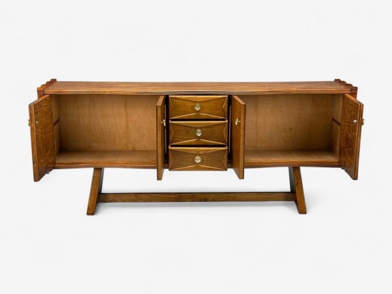 Paolo Buffa, Italian Modern, Cherrywood, Brass, Sideboard, Italy, 1950s - 10