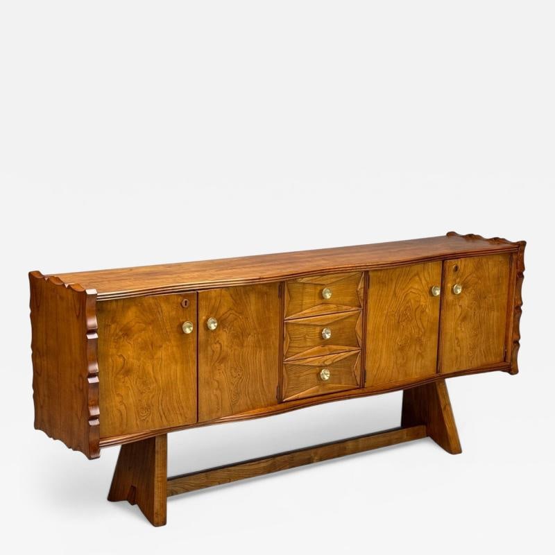 Paolo Buffa, Italian Modern, Cherrywood, Brass, Sideboard, Italy, 1950s (1 of 12)