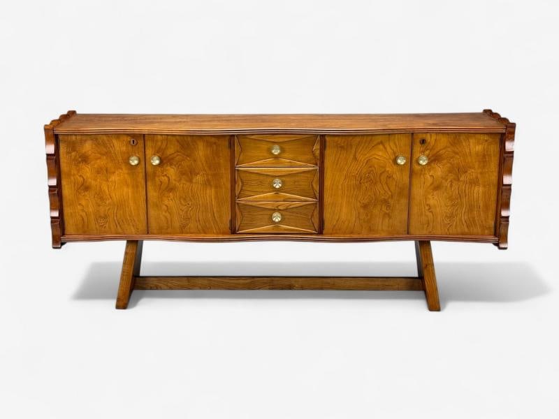Paolo Buffa, Italian Modern, Cherrywood, Brass, Sideboard, Italy, 1950s - 3