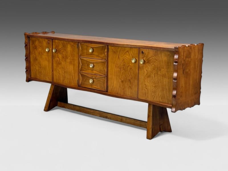 Paolo Buffa, Italian Modern, Cherrywood, Brass, Sideboard, Italy, 1950s - 4