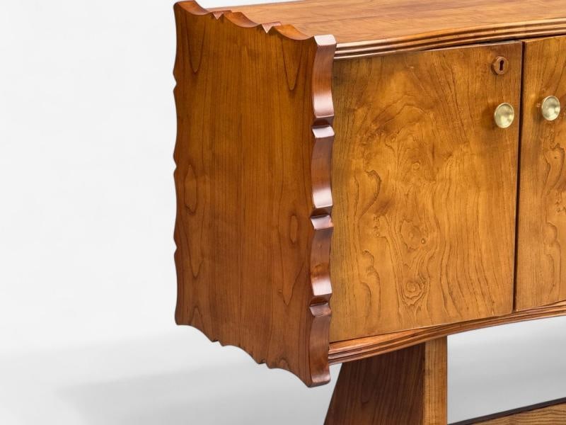 Paolo Buffa, Italian Modern, Cherrywood, Brass, Sideboard, Italy, 1950s - 8