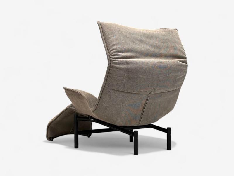 Vico Magistretti, Italian Modern, Fabric, Metal, Veranda Lounge Chair, 1980s - 10