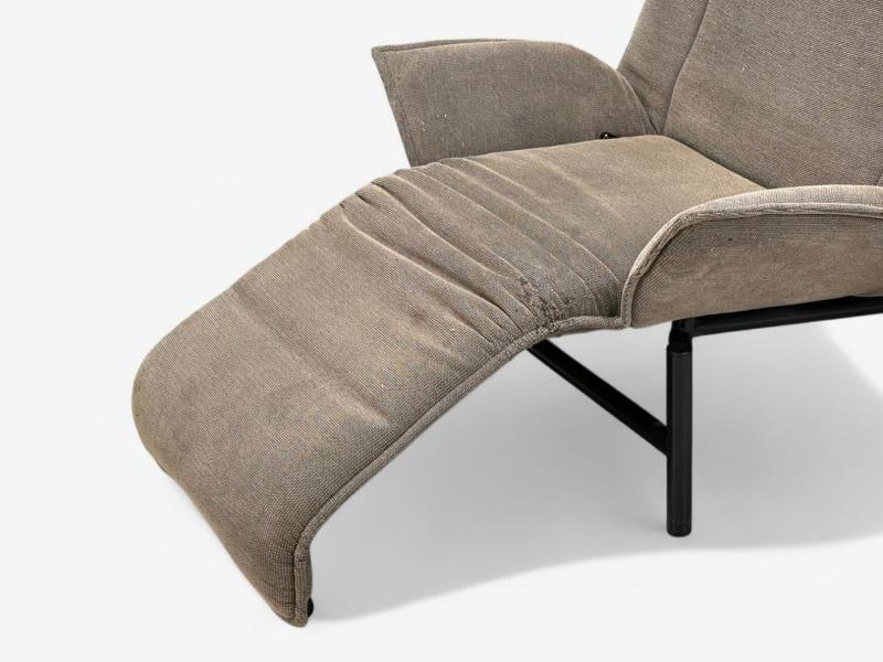 Vico Magistretti, Italian Modern, Fabric, Metal, Veranda Lounge Chair, 1980s - 6