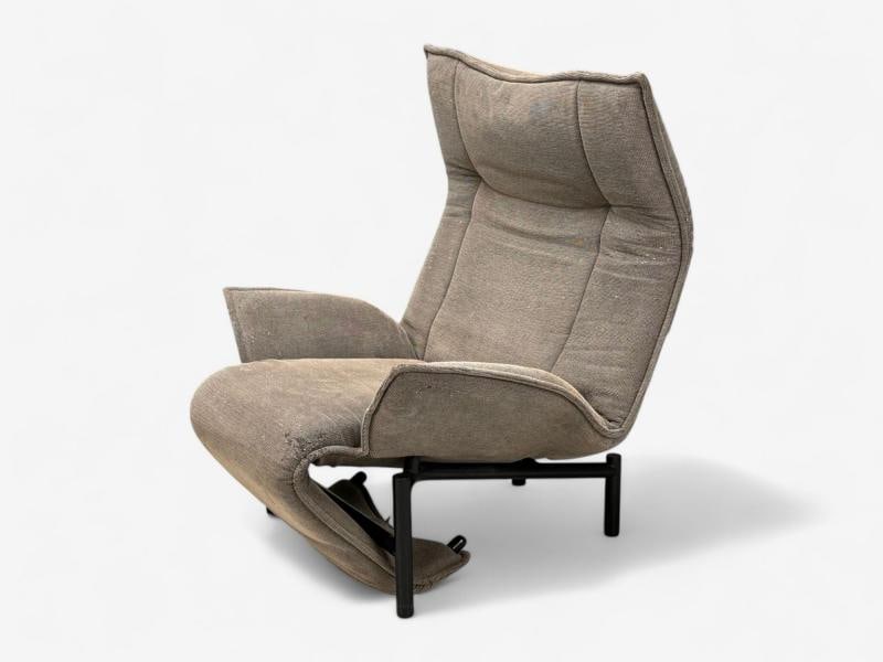 Vico Magistretti, Italian Modern, Fabric, Metal, Veranda Lounge Chair, 1980s - 9