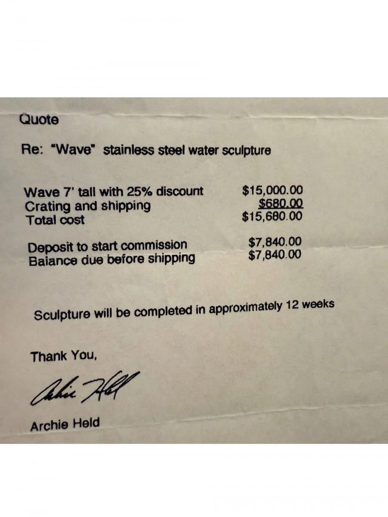 Archie Held, Contemporary, Stainless Steel, Monumental Water Sculpture, USA 2000 - 9