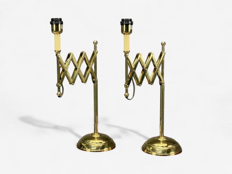 American Modern, Polished Brass, Adjustable Table Lamps, USA, 1980s - 8