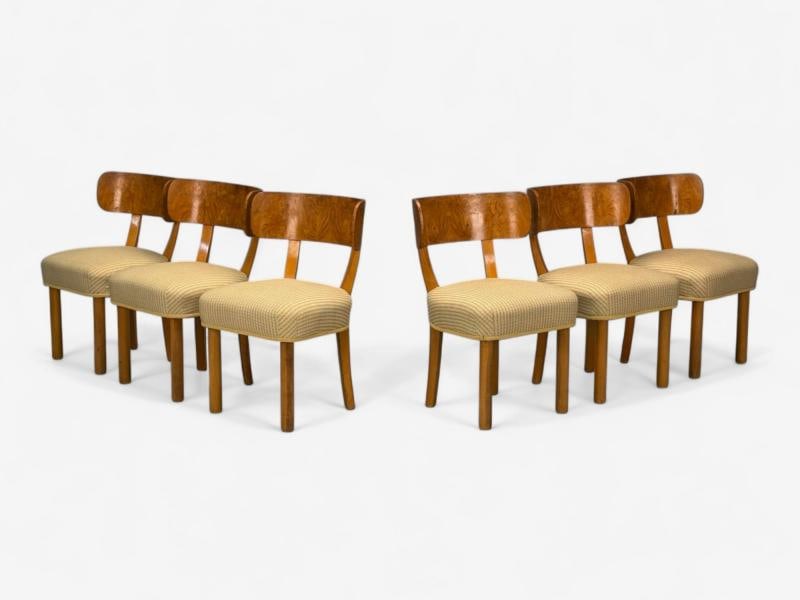 Axel Einar Hjorth, Nordiska Kompaniet, Birch, Rare Birka Chairs, Sweden, 1930s - 3