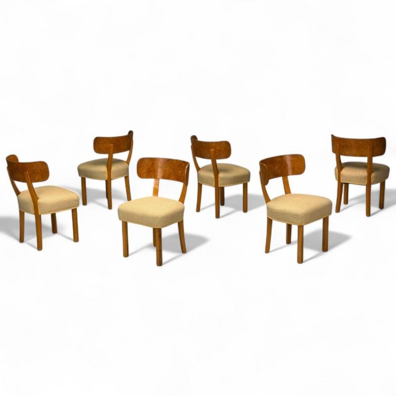 Axel Einar Hjorth, Nordiska Kompaniet, Birch, Rare Birka Chairs, Sweden, 1930s - 4