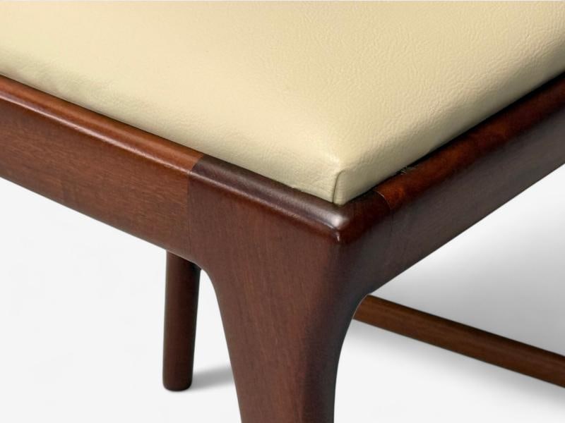 Osvaldo Borsani attr., Mahogany, Brass, Leather, Dining Chairs, Italy, 1950s - 8