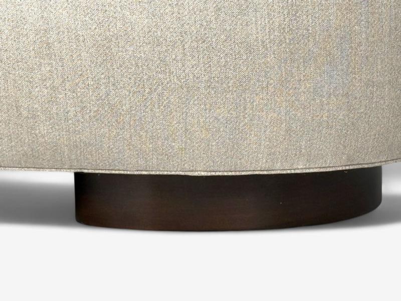 Vladimir Kagan, Walnut, Fabric, Monumental Serpentine Sofa, USA, 2000s - 11