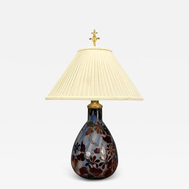Emile Gallé, Art Nouveau, Glass, Table Lamp, France, 1920s (1 of 9)