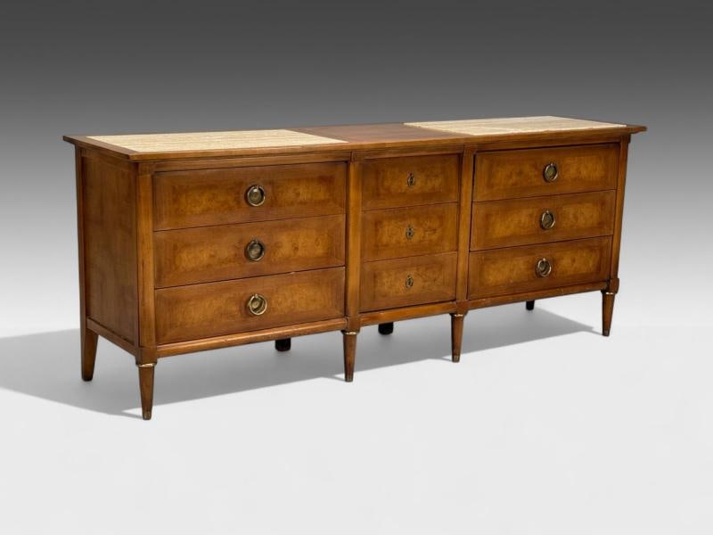 American of Martinsville, Walnut, Travertine, Sideboard, USA, 1960s - 2