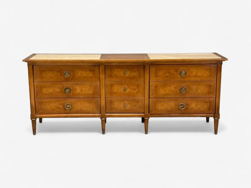 American of Martinsville, Walnut, Travertine, Sideboard, USA, 1960s - 3