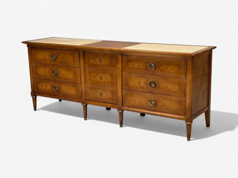 American of Martinsville, Walnut, Travertine, Sideboard, USA, 1960s - 4
