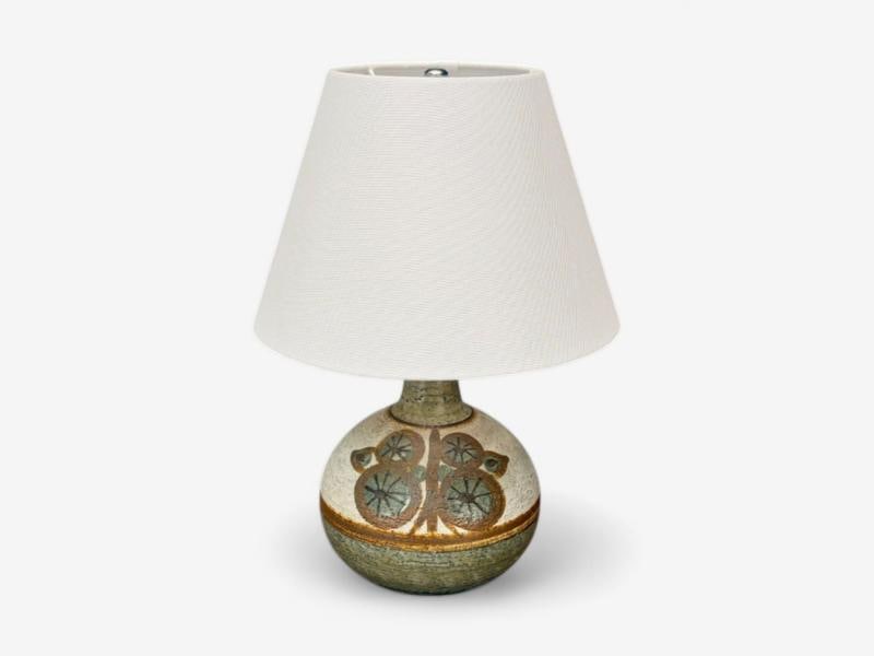 Søholm Keramik, Danish Modern, Beige Stoneware, Table Lamp, Denmark, 1960s - 3