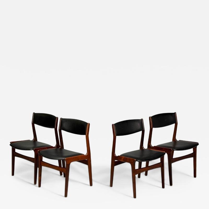 Danish Modern, Rosewood, Leatherette, Dining Chairs, Denmark, 1950s (1 of 11)