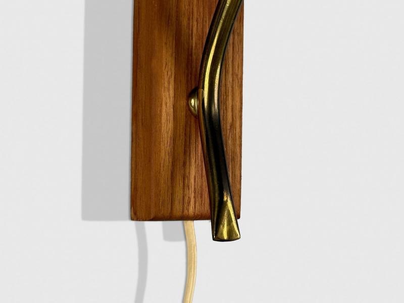 Swedish Modern, Teak, Brass, Glass, Wall Lights, Sweden, 1960s - 6
