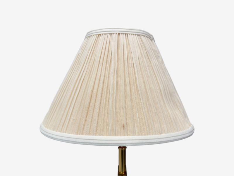 Bergboms, Swedish Modern, Brass, Fabric, Adjustable Table Lamp, Sweden, 1980s - 10