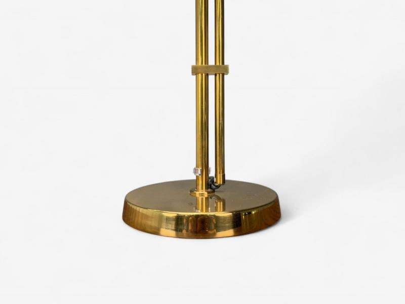 Bergboms, Swedish Modern, Brass, Fabric, Adjustable Table Lamp, Sweden, 1980s - 5