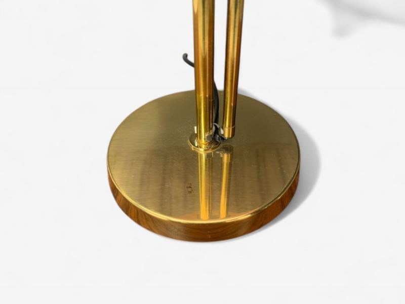 Bergboms, Swedish Modern, Brass, Fabric, Adjustable Table Lamp, Sweden, 1980s - 6