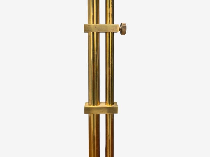 Bergboms, Swedish Modern, Brass, Fabric, Adjustable Table Lamp, Sweden, 1980s - 8