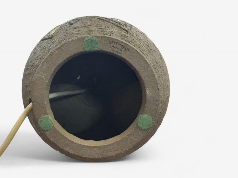 Løvemose Keramik, Brown Stoneware, Table Lamp, Denmark, 1960s - 8