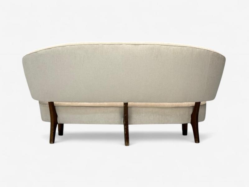 Aage Sattrup, Beech, Fabric, Rare Floating Sofa, Denmark, 1950s - 10