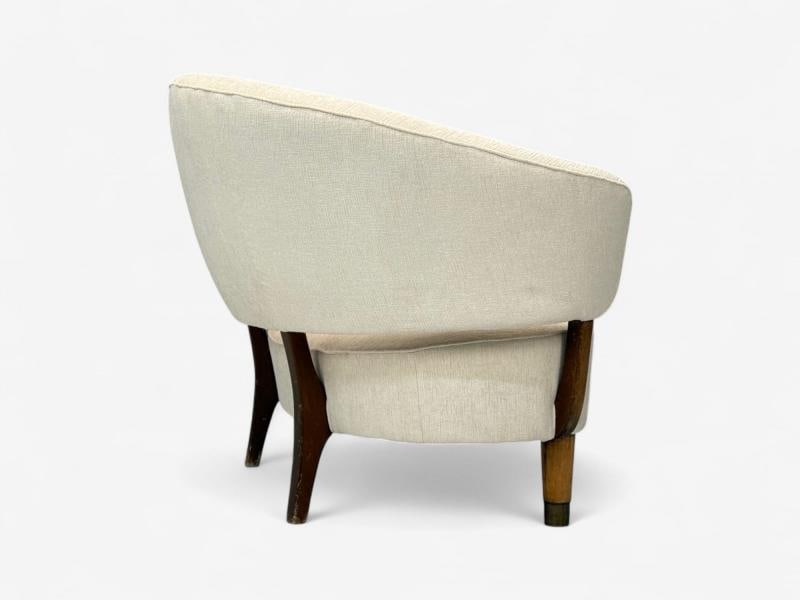 Aage Sattrup, Beech, Fabric, Rare Floating Sofa, Denmark, 1950s - 8