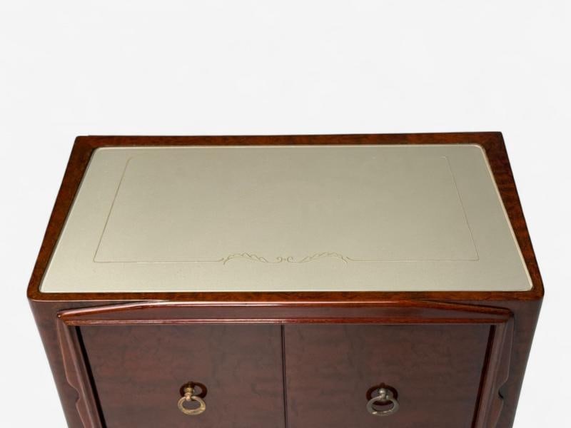 Osvaldo Borsani attr., Exotic Wood, Glass, Brass, Nightstands, Italy, 1960s - 11