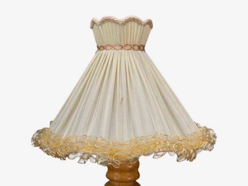 Swedish Modern, Turned Birch, Silk, Table Lamp, Sweden, 1960s - 5