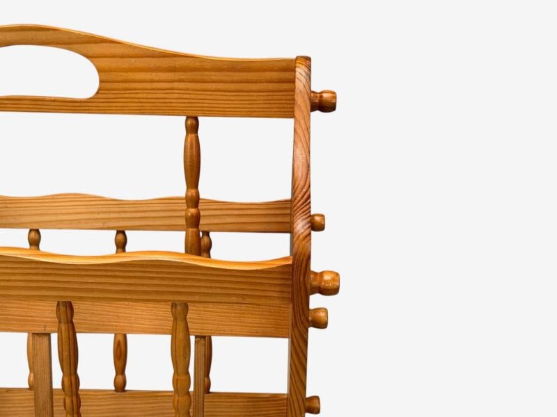 Swedish Modern, Pine, Magazine Rack, Sweden, 1960s - 5
