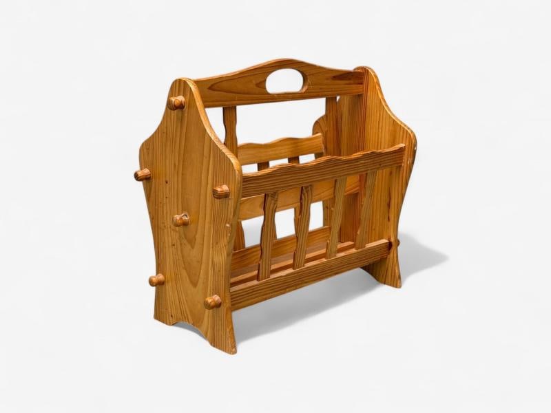 Swedish Modern, Pine, Magazine Rack, Sweden, 1960s - 2