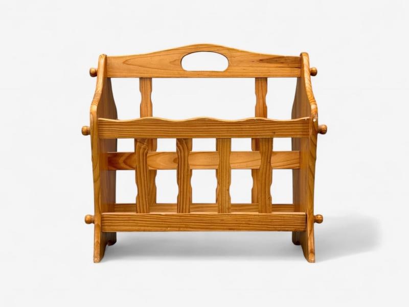 Swedish Modern, Pine, Magazine Rack, Sweden, 1960s - 7