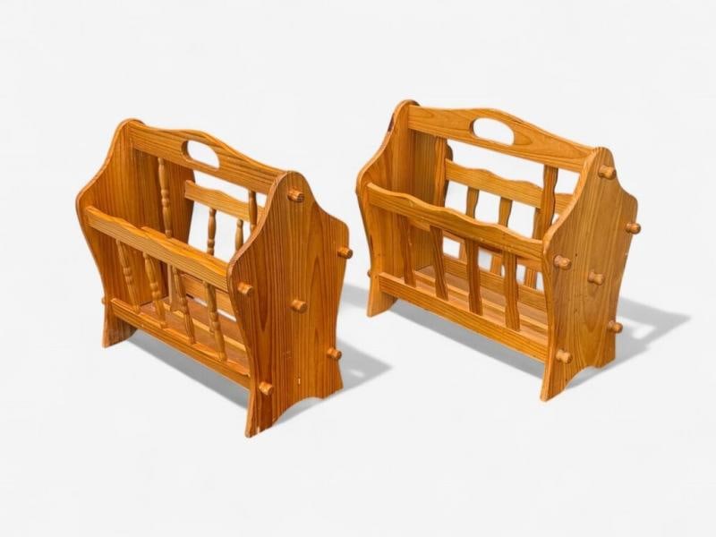 Swedish Modern, Pine, Magazine Rack, Sweden, 1960s - 8