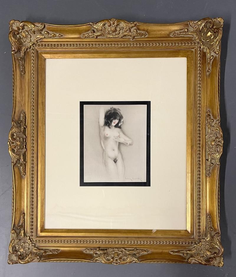 Hand Colored by Louis Icart: Slightly Swollen Areola. Authenticated - 2