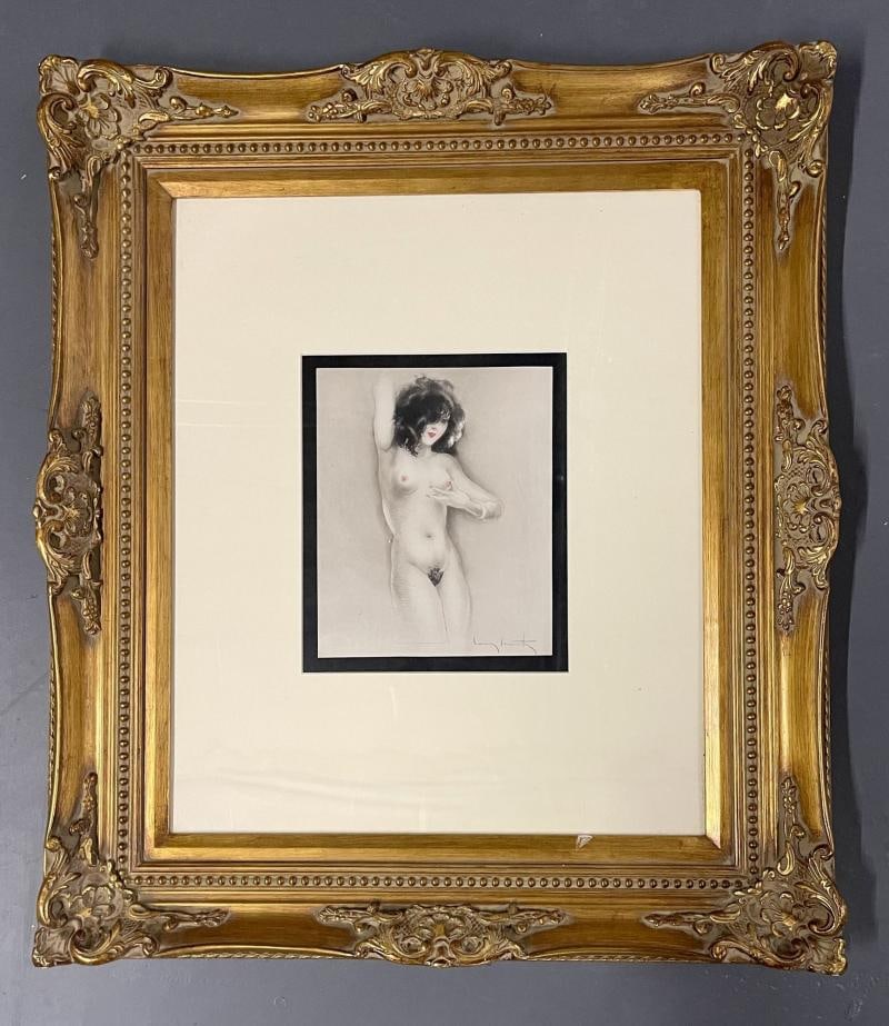 Hand Colored by Louis Icart: Slightly Swollen Areola. Authenticated - 3