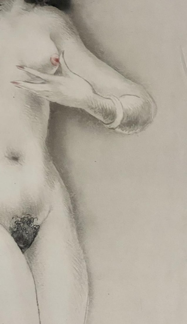 Hand Colored by Louis Icart: Slightly Swollen Areola. Authenticated - 6