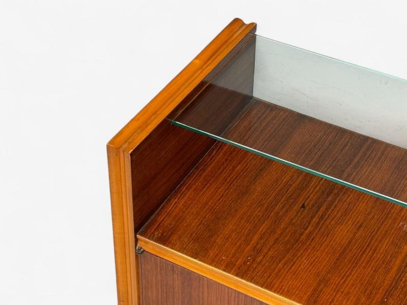 Italian Modern, Wood, Brass, Glass, Nightstands, Italy, 1950s - 11