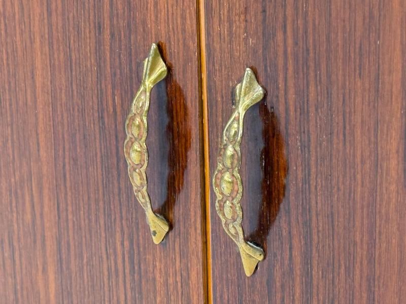 Italian Modern, Wood, Brass, Glass, Nightstands, Italy, 1950s - 7