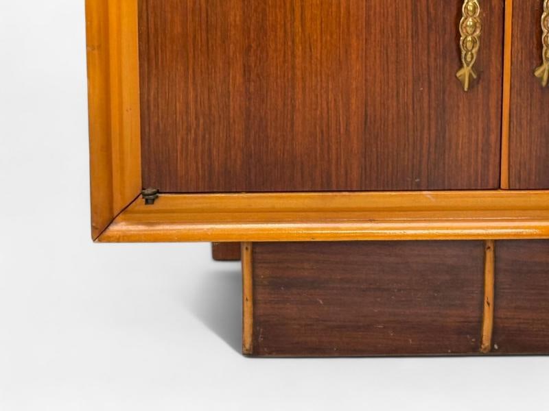 Italian Modern, Wood, Brass, Glass, Nightstands, Italy, 1950s - 8