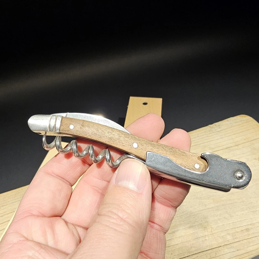 Corkscrew with Walnut Wood Handles - 4
