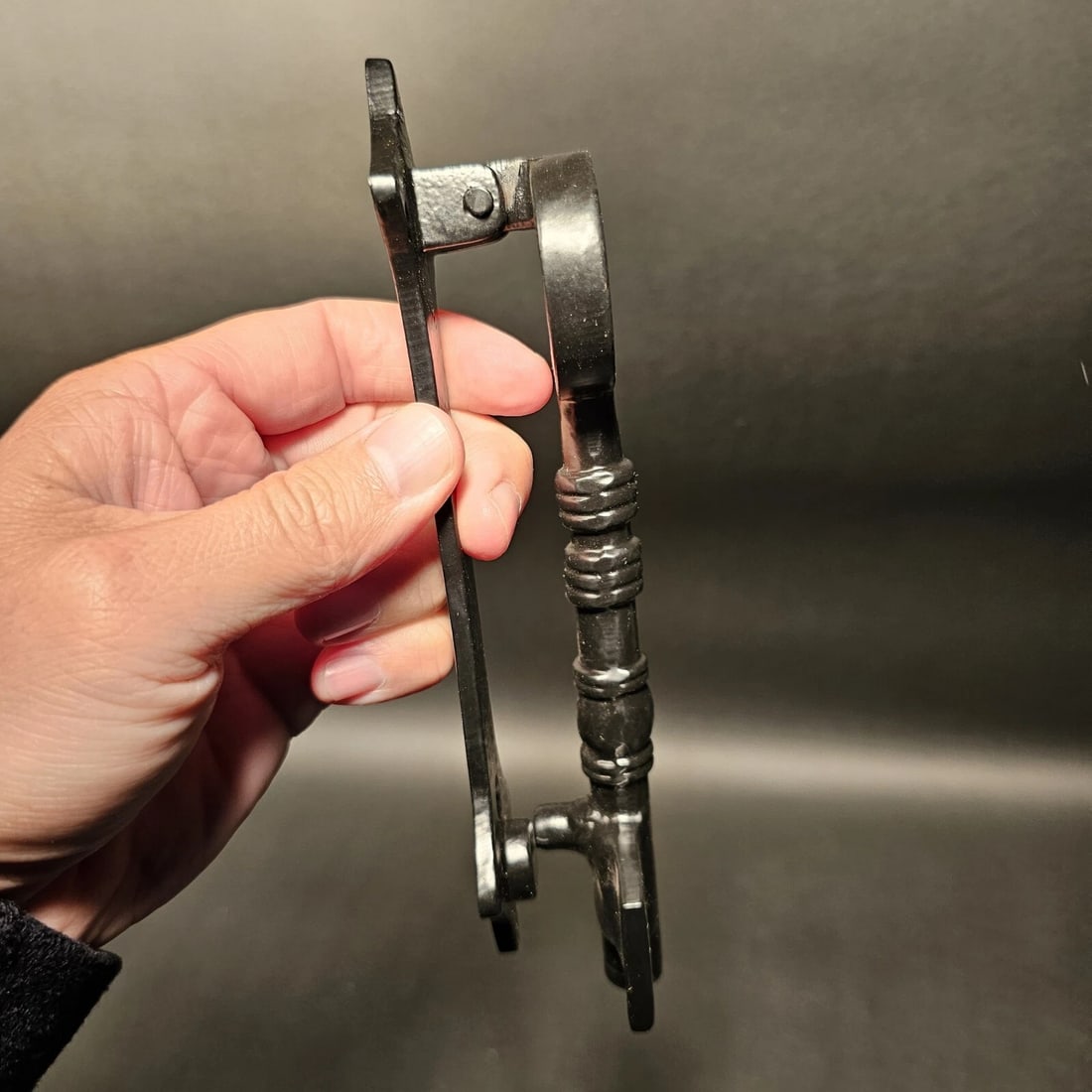 Black Cast Iron Key Door Knocker - 12